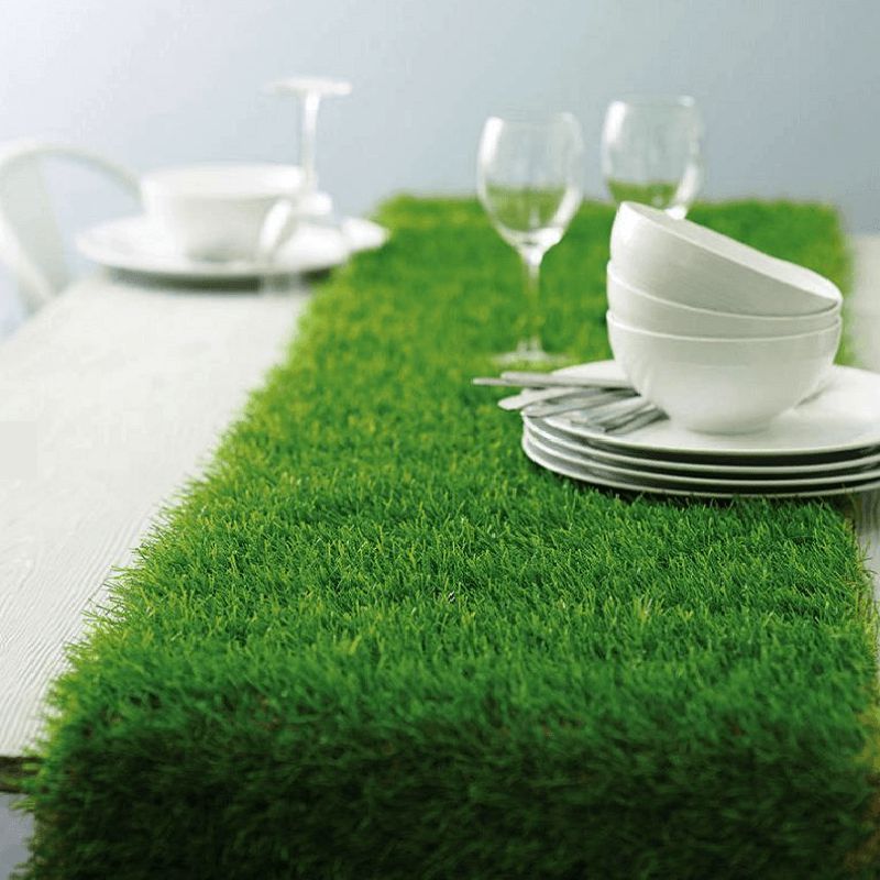 Green All Weather Artificial Grass Table Runner 9ft  |   Stylish Stylish Stylish