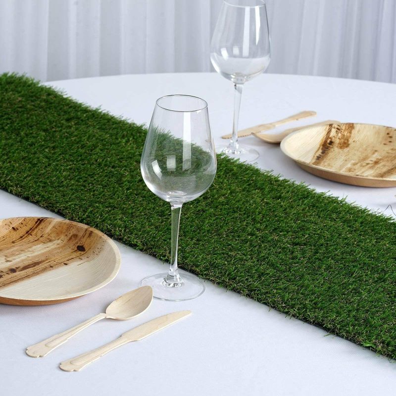 Green All Weather Artificial Grass Table Runner 9ft  |   Stylish Stylish Stylish