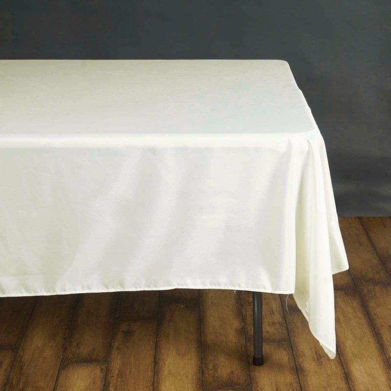 Ivory Polyester Square Tablecloth 70″x70″  |   Polyester Polyester Ivory