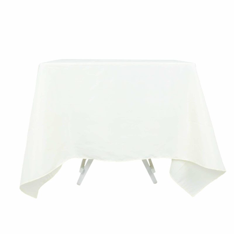 Ivory Premium Seamless Polyester Square Tablecloth 220GSM 70″x70″  |   Polyester Polyester Ivory