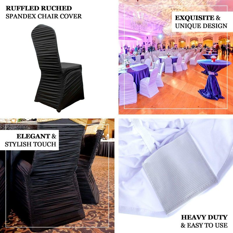 Ivory Rouge Stretch Spandex Fitted Banquet Slip On Chair Cover  |   Spandex Fitted Banquet Chair Covers Ivory