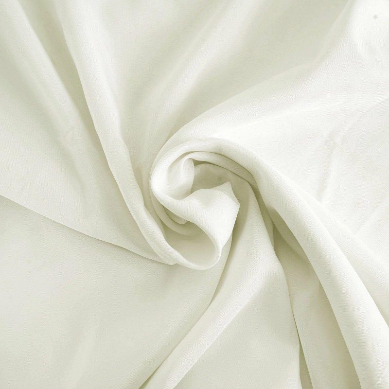 Ivory Seamless Premium Polyester Round Tablecloth 220GSM 132″ for 6 Foot Table With Floor-Length Drop  |   Polyester Polyester Ivory