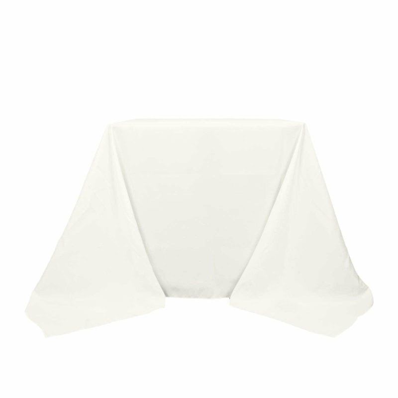 Ivory Seamless Premium Polyester Square Tablecloth 220GSM 90″x90″  |   Polyester Polyester Ivory