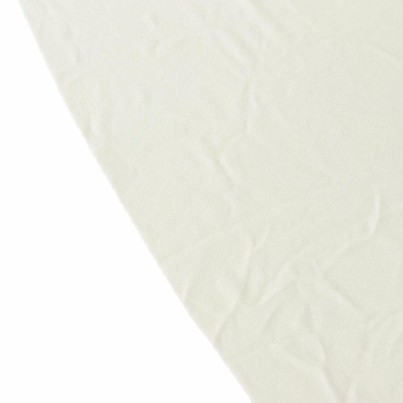 Ivory Wavy Spandex Fitted Round 1-Piece Tablecloth Table Skirt 6ft, Stretchy Table Cover with Ruffles For 72 In Tables  |   Spandex & Fitted Spandex & Fitted Ivory