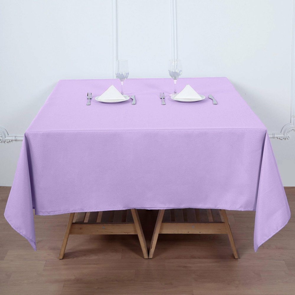 Lavender Lilac Polyester Square Tablecloth 70″x70″  |   Polyester Polyester Lavender Lilac