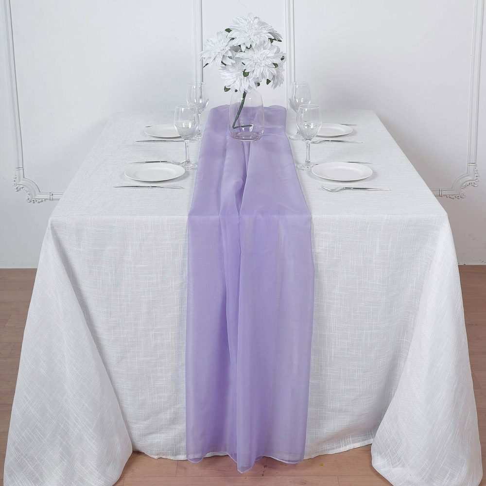 Lavender Lilac Premium Chiffon Table Runner 6ft  |   Organza & Chiffon Organza & Chiffon Lavender Lilac