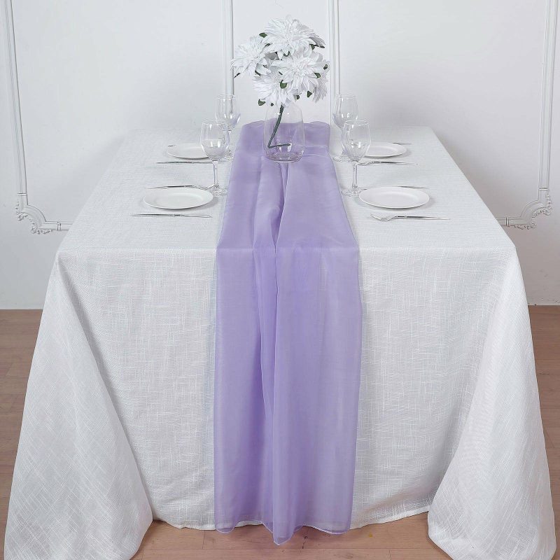 Lavender Lilac Premium Chiffon Table Runner 6ft  |   Organza & Chiffon Organza & Chiffon Lavender Lilac