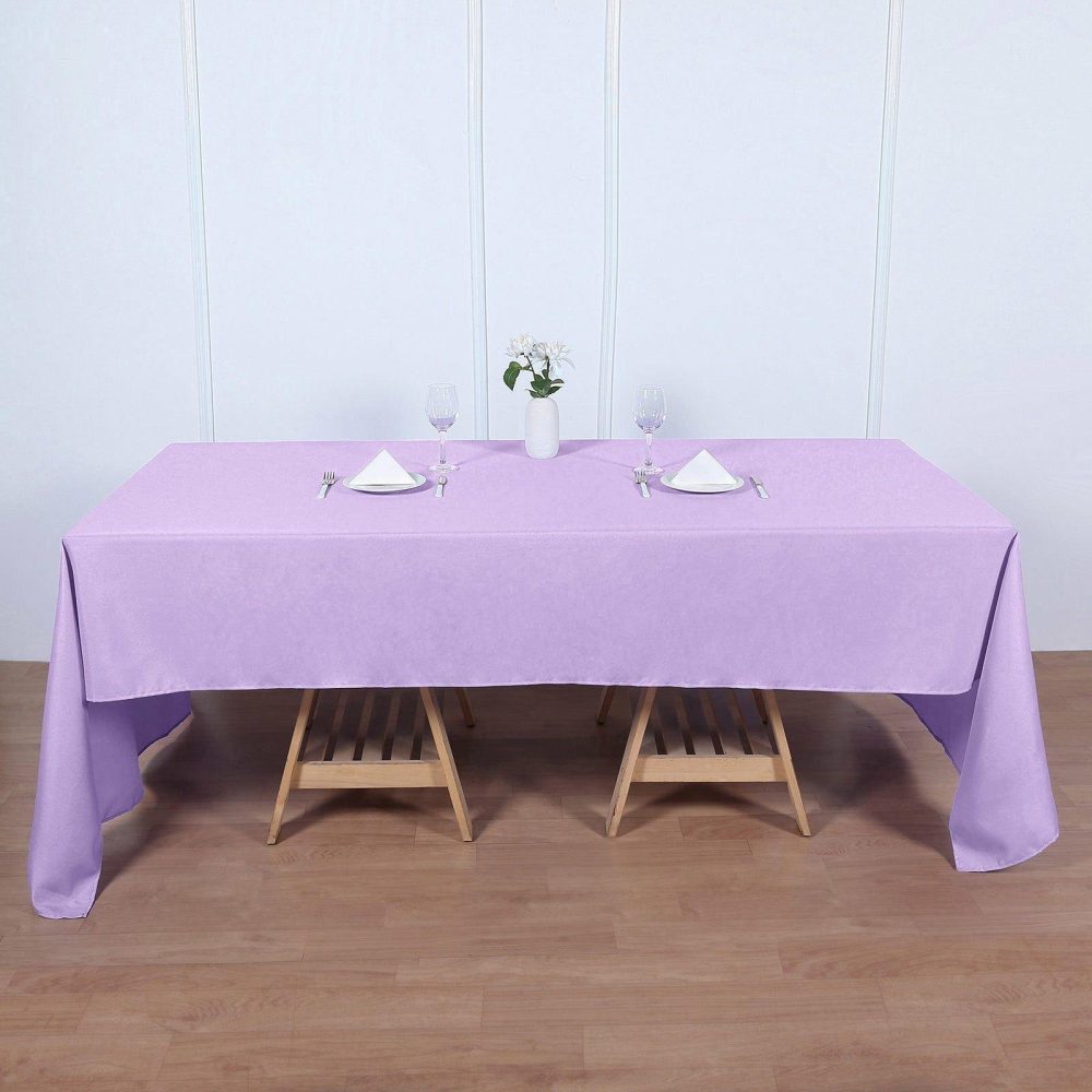 Lavender Lilac Seamless Polyester Rectangular Tablecloth 60″x126″  |   Polyester Polyester Lavender Lilac