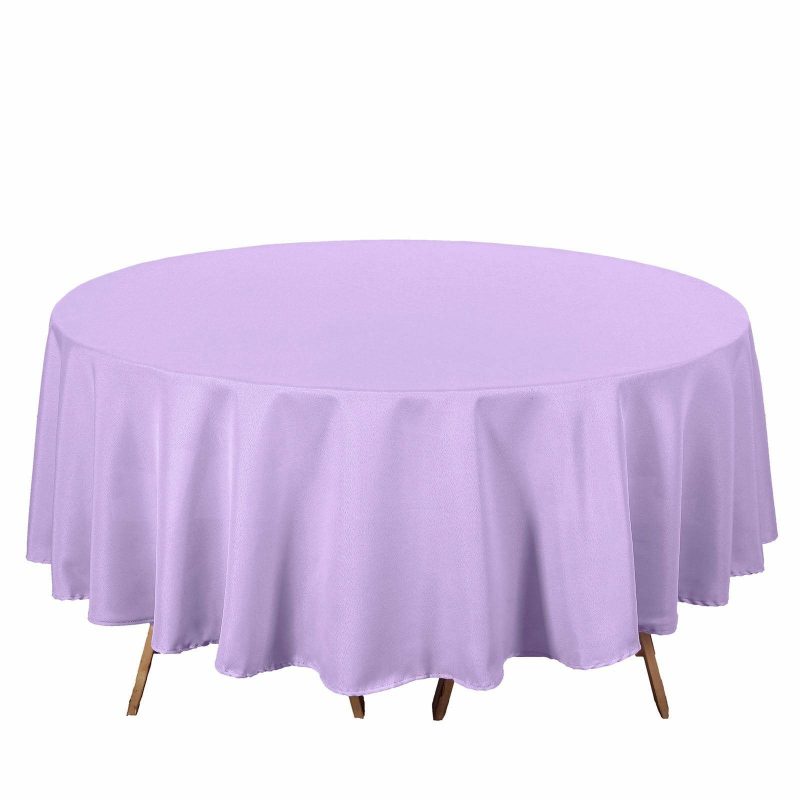 Lavender Lilac Seamless Polyester Round Tablecloth 90″  |   Polyester Polyester Lavender Lilac