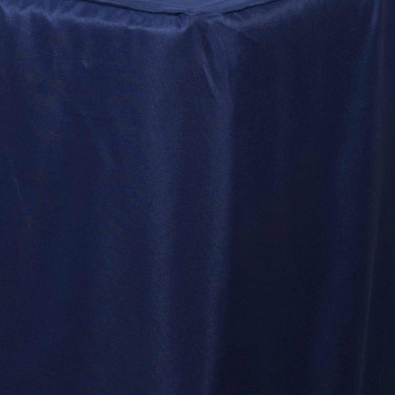 Navy Blue Fitted Polyester Rectangle Tablecloth 6ft Table Cover For 72″x30″ Tables  |   Spandex & Fitted Spandex & Fitted Navy blue