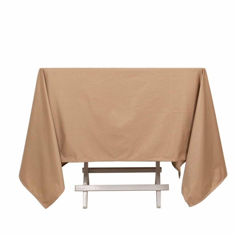 Nude Premium Scuba Square Tablecloth, Wrinkle Free Polyester Seamless Tablecloth 70″  |   Polyester Polyester Nude