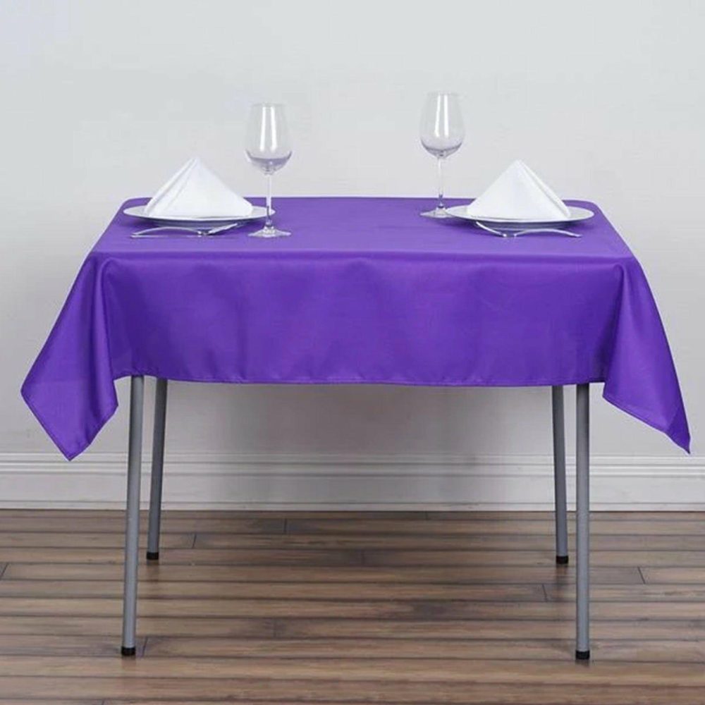 Purple Polyester Square Tablecloth 54″x54″  |   Polyester Polyester Polyester