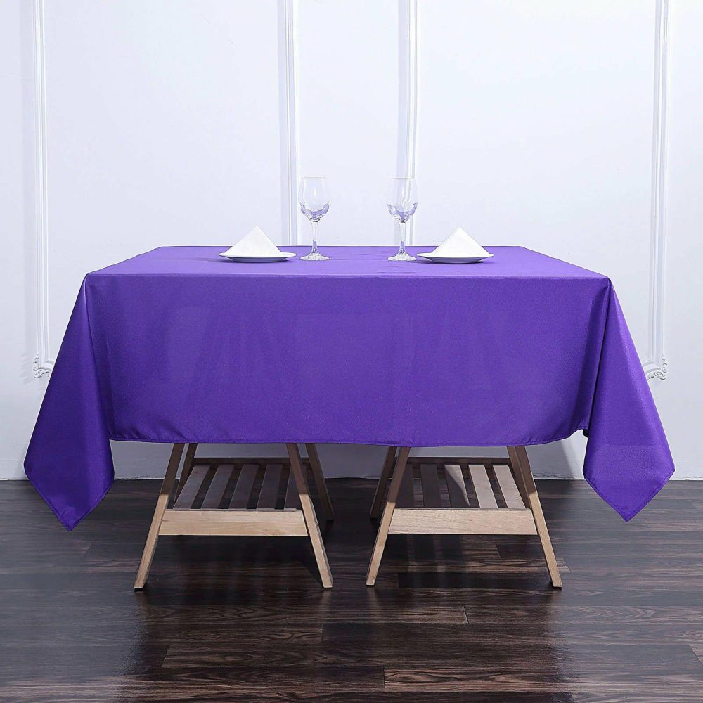 Purple Polyester Square Tablecloth 70″x70″  |   Polyester Polyester Polyester