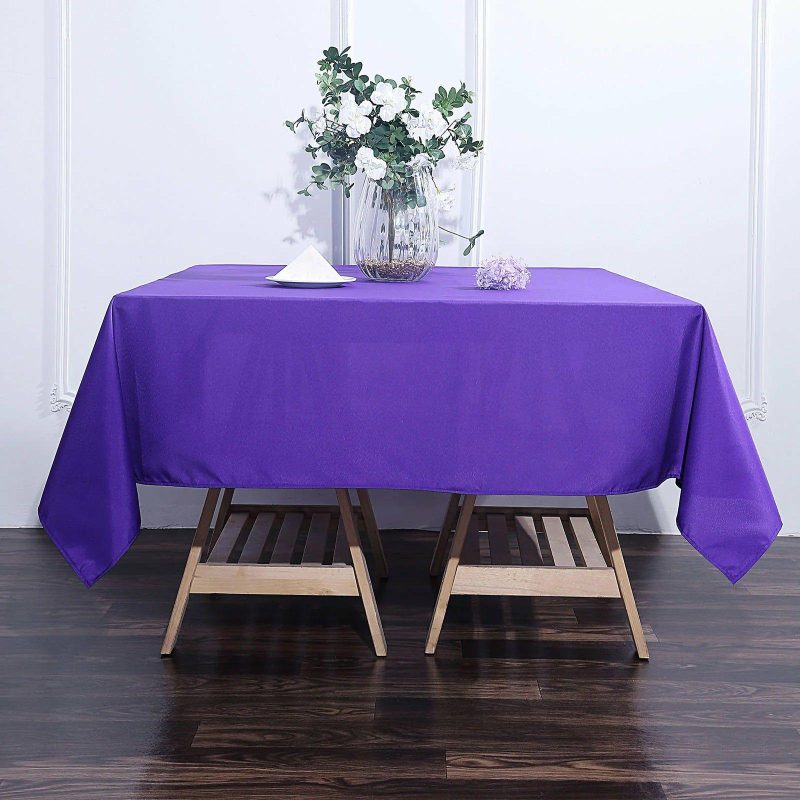 Purple Polyester Square Tablecloth 70″x70″  |   Polyester Polyester Polyester