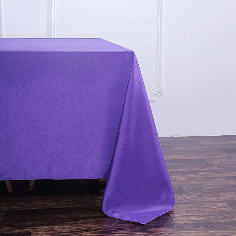 Purple Polyester Square Tablecloth 90″x90″  |   Polyester Polyester Polyester