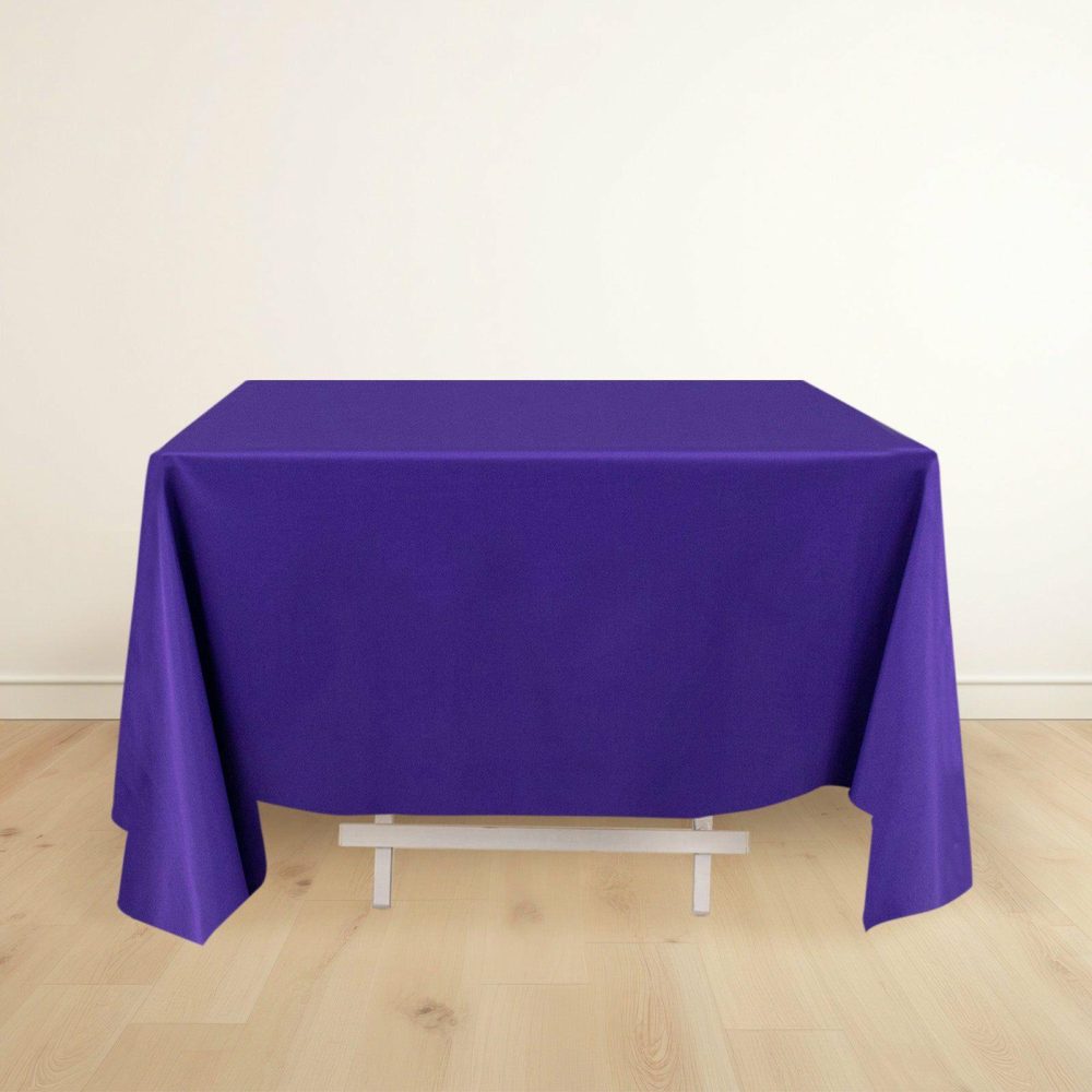 Purple Premium Scuba Square Tablecloth, Wrinkle Free Polyester Seamless Tablecloth 70″  |   Polyester Polyester Polyester