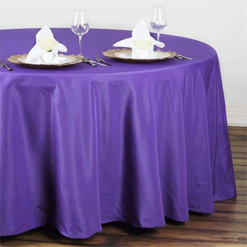 Purple Seamless Polyester Round Tablecloth 108″  |   Polyester Polyester Polyester