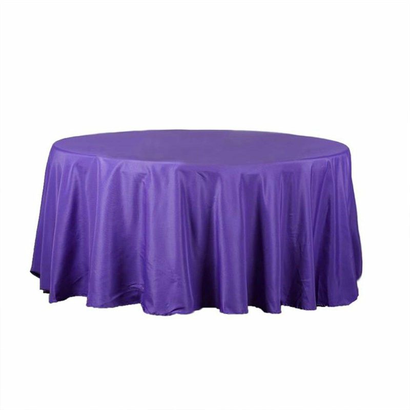 Purple Seamless Polyester Round Tablecloth 108″  |   Polyester Polyester Polyester