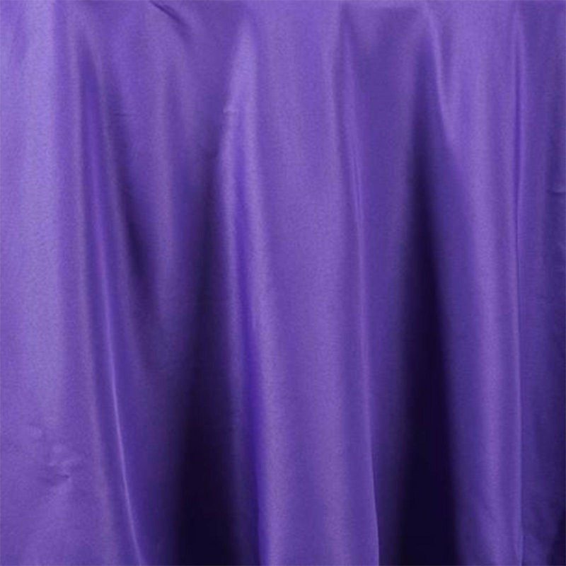 Purple Seamless Polyester Round Tablecloth 120″ for 5 Foot Table With Floor-Length Drop  |   Polyester Polyester Polyester