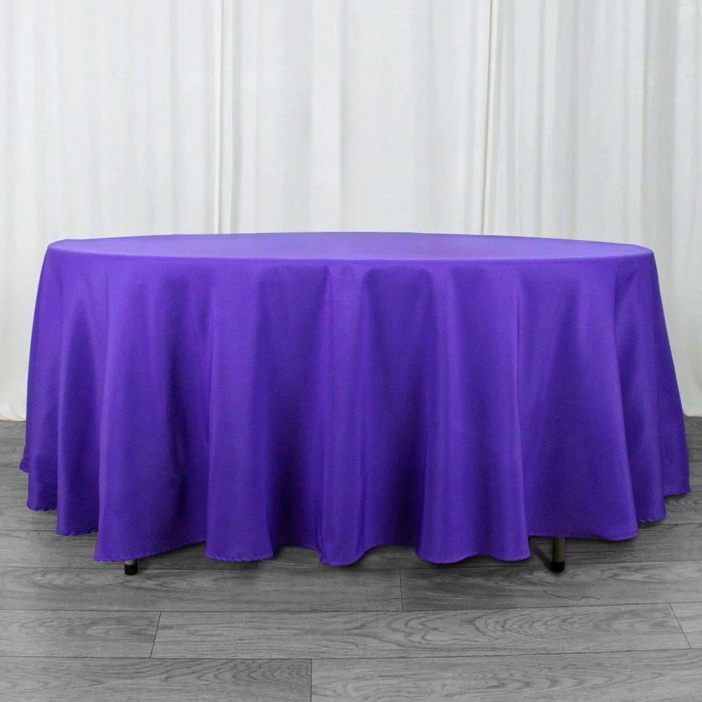 Purple Seamless Premium Polyester Round Tablecloth 220GSM 108″  |   Polyester Polyester Polyester