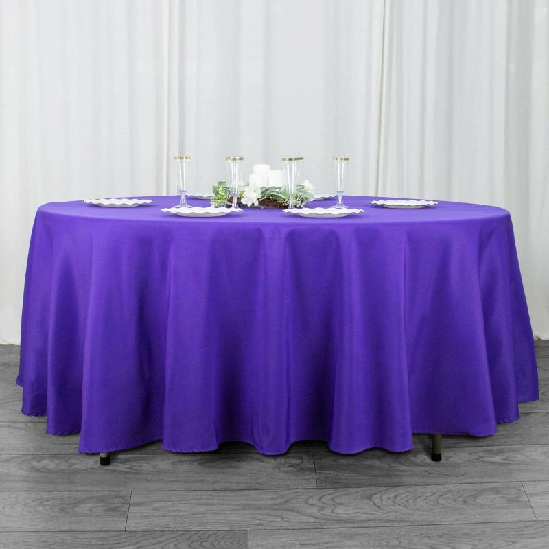 Purple Seamless Premium Polyester Round Tablecloth 220GSM 108″  |   Polyester Polyester Polyester