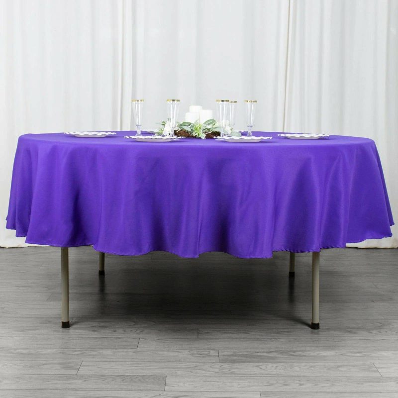 Purple Seamless Premium Polyester Round Tablecloth 220GSM 90″  |   Polyester Polyester Polyester