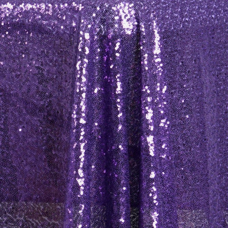 Purple Seamless Premium Sequin Rectangle Tablecloth 60″x126″  |   Sequin Sequin Purple