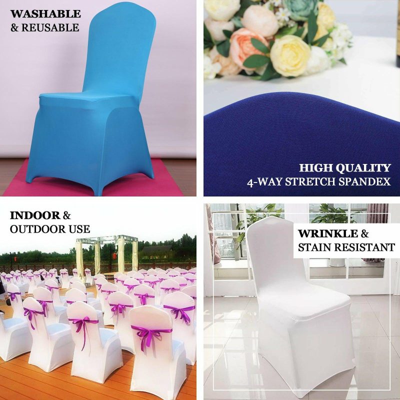 Purple Spandex Stretch Fitted Banquet Slip On Chair Cover 160 GSM  |   Spandex Fitted Banquet Chair Covers Purple