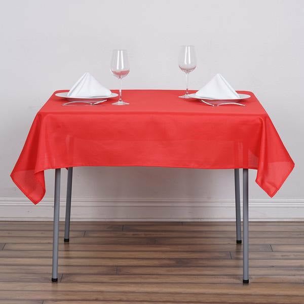 Red Polyester Square Tablecloth 54″x54″  |   Polyester Polyester Polyester