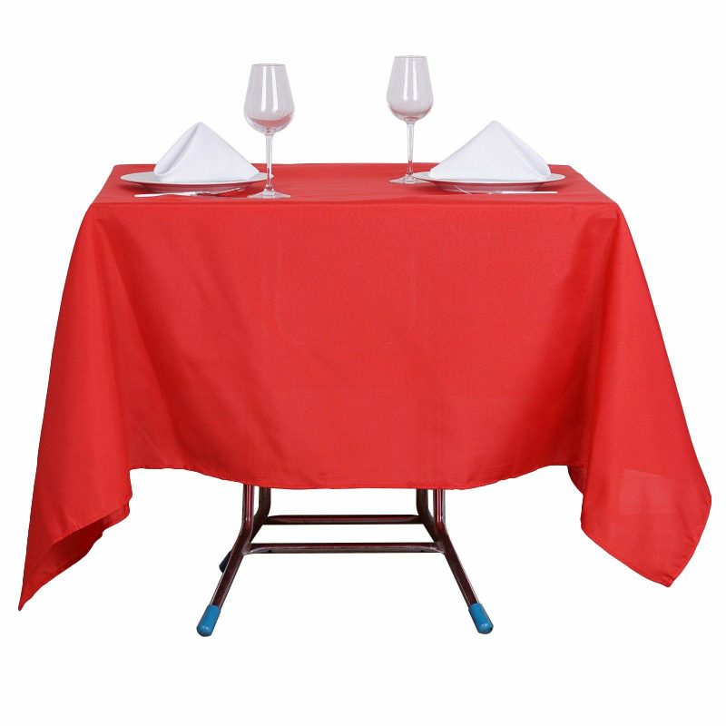 Red Polyester Square Tablecloth 70″x70″  |   Polyester Polyester Polyester