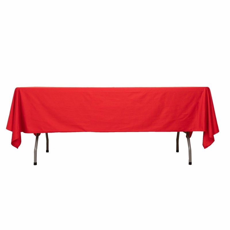 Red Premium Scuba Rectangular Tablecloth, Wrinkle Free Polyester Seamless Tablecloth – 60″x102″  |   Polyester Polyester Polyester