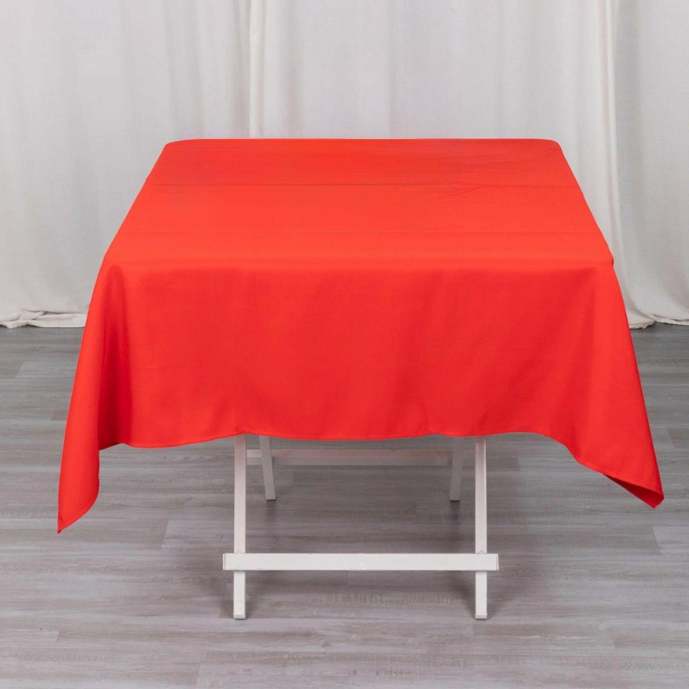 Red Seamless Premium Polyester Square Tablecloth 220GSM 54″x54″  |   Polyester Polyester Polyester