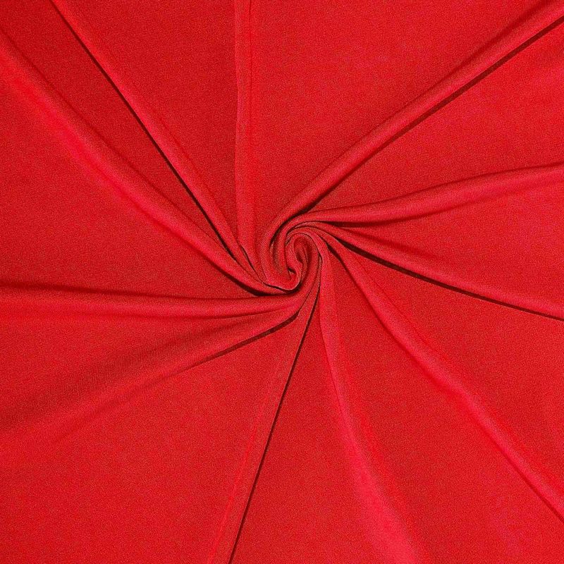 Red Stretch Spandex Fitted Round Tablecloth 60 in for 5 Foot Tables  |   Spandex & Fitted Spandex & Fitted Red