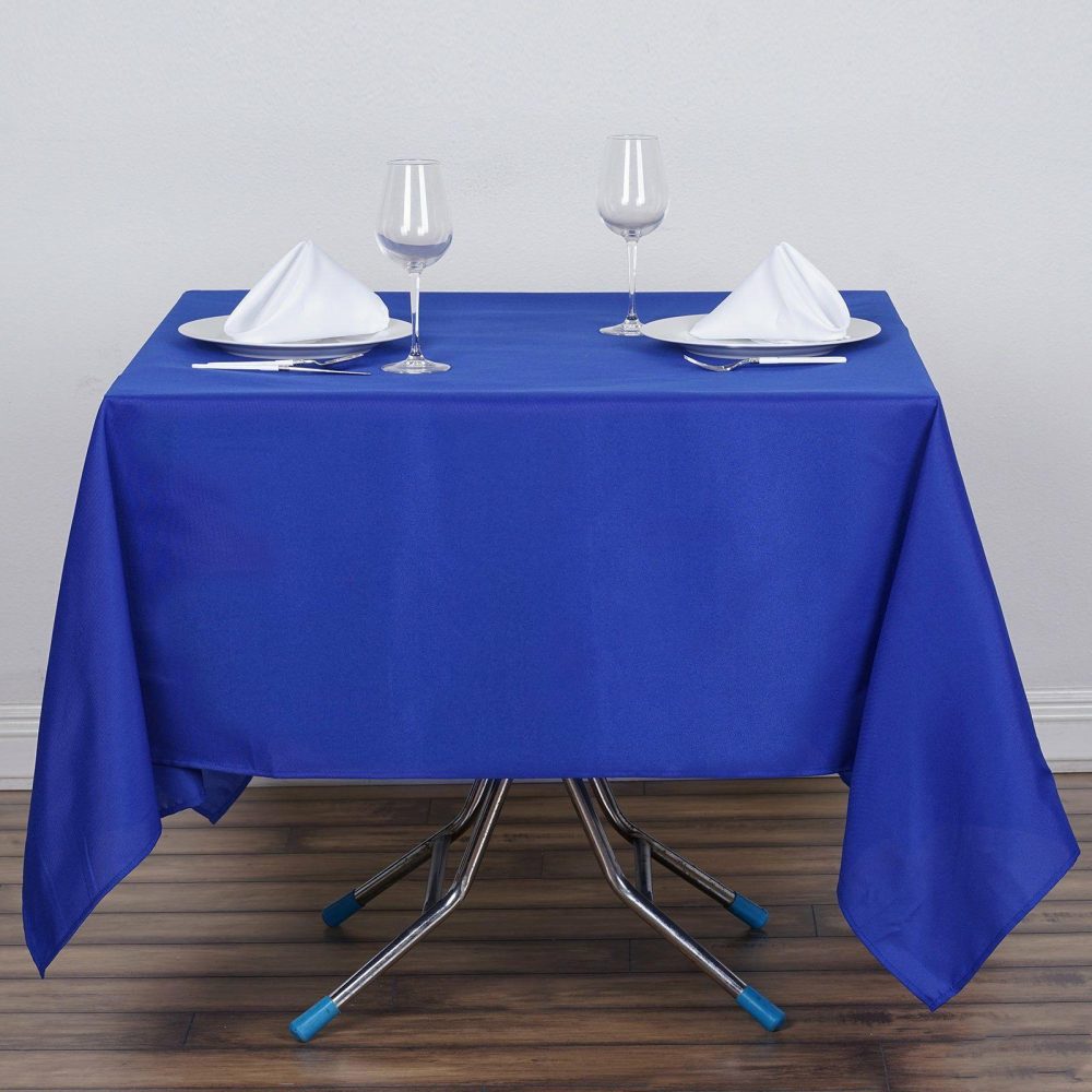 Royal Blue Polyester Square Tablecloth 70″x70″  |   Polyester Polyester Polyester