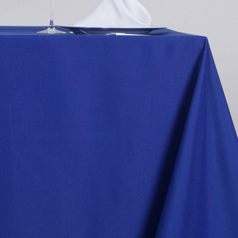 Royal Blue Polyester Square Tablecloth 90″x90″  |   Polyester Polyester Polyester