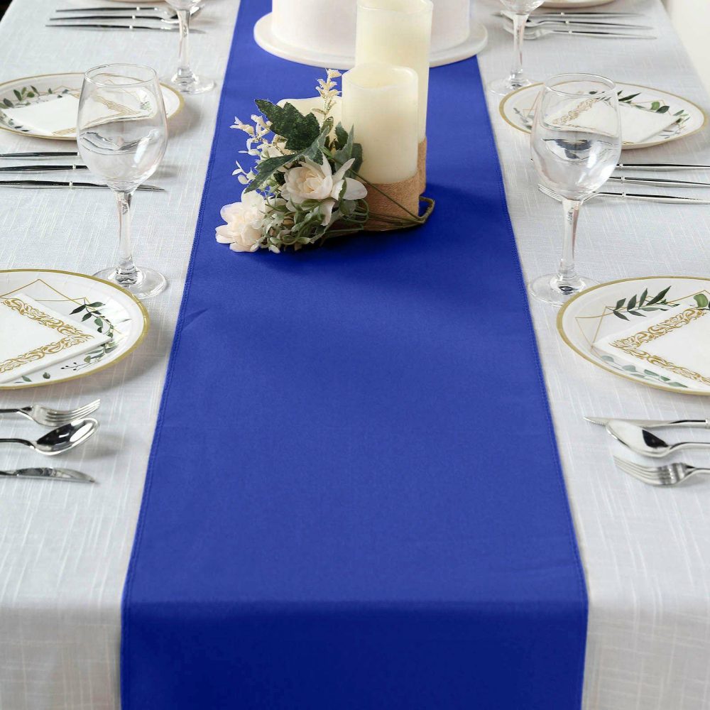 Royal Blue Polyester Table Runner 12″x108″  |   Polyester Polyester Polyester