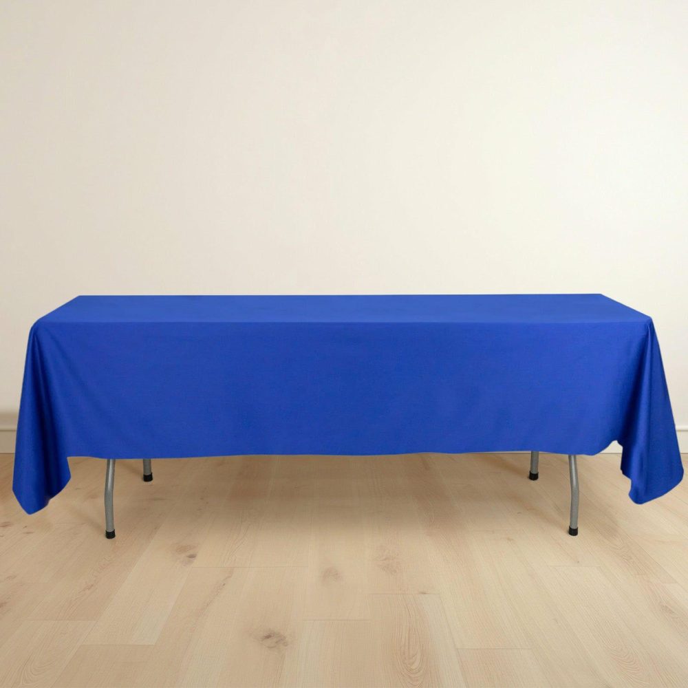 Royal Blue Premium Scuba Rectangular Tablecloth, Wrinkle Free Polyester Seamless Tablecloth – 60″x102″  |   Polyester Polyester Polyester