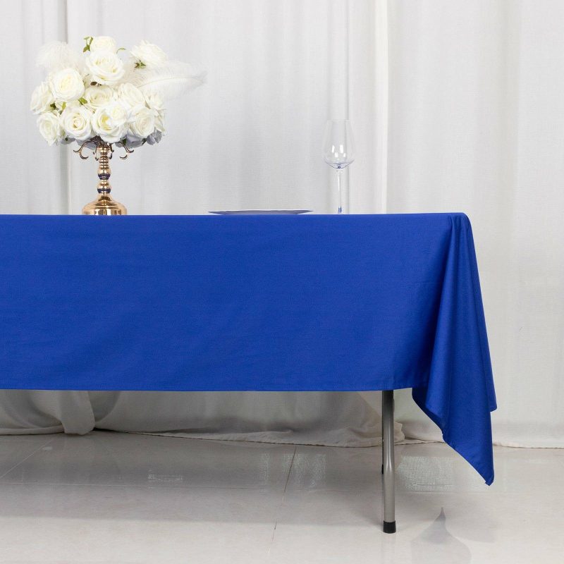 Royal Blue Premium Scuba Rectangular Tablecloth, Wrinkle Free Polyester Seamless Tablecloth – 60″x102″  |   Polyester Polyester Polyester