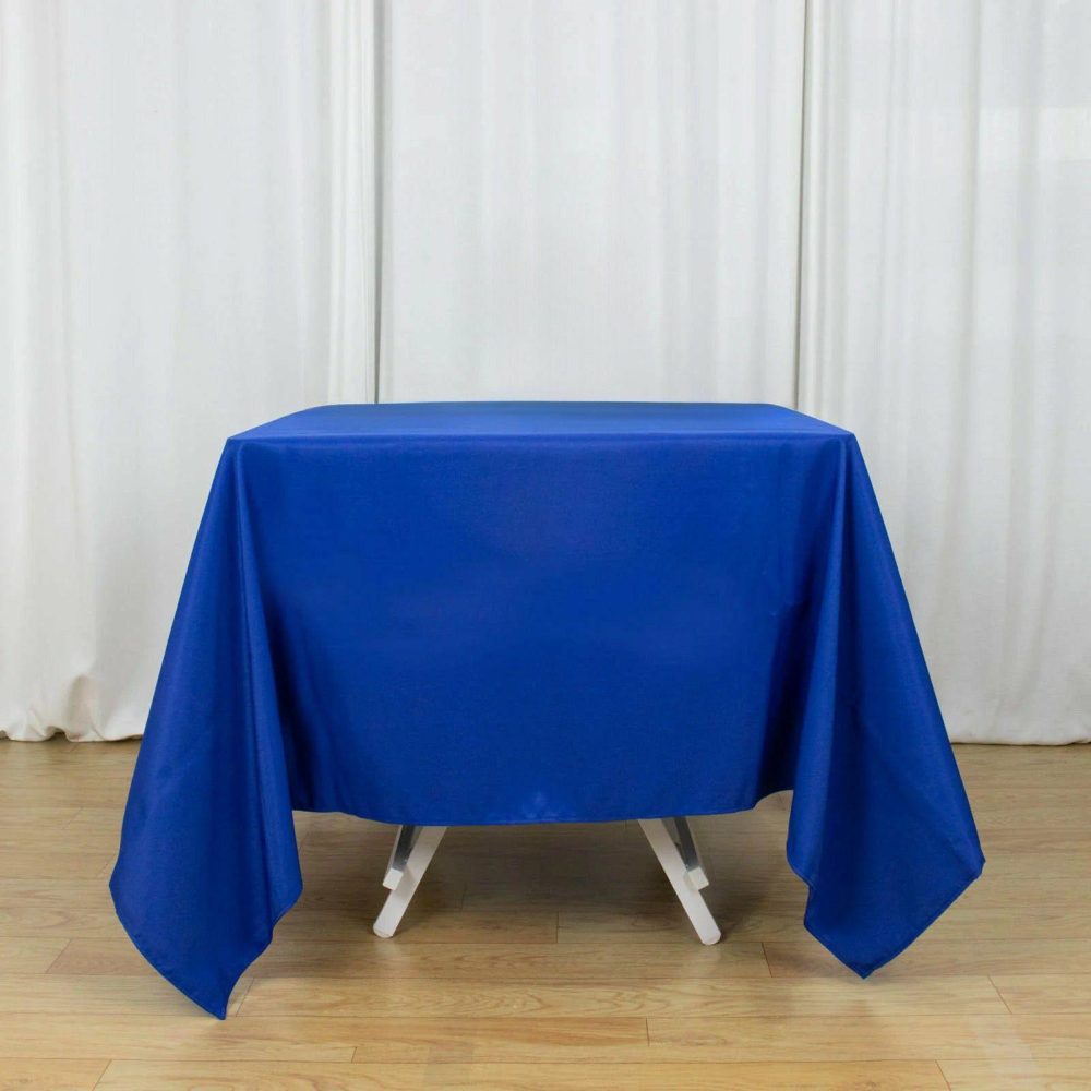 Royal Blue Premium Seamless Polyester Square Tablecloth 220GSM 70″x70″  |   Polyester Polyester Polyester