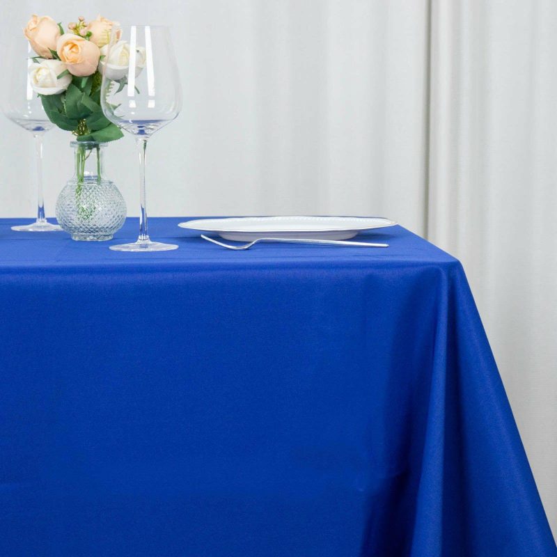 Royal Blue Premium Seamless Polyester Square Tablecloth 220GSM 70″x70″  |   Polyester Polyester Polyester