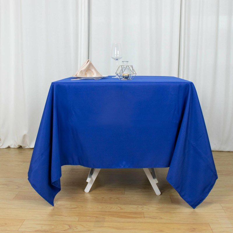 Royal Blue Premium Seamless Polyester Square Tablecloth 220GSM 70″x70″  |   Polyester Polyester Polyester