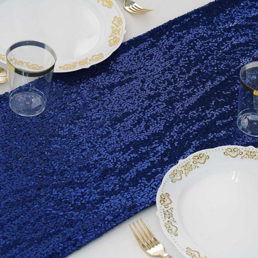 Royal Blue Premium Sequin Table Runner 12″x108″  |   Sequin Sequin Royal blue