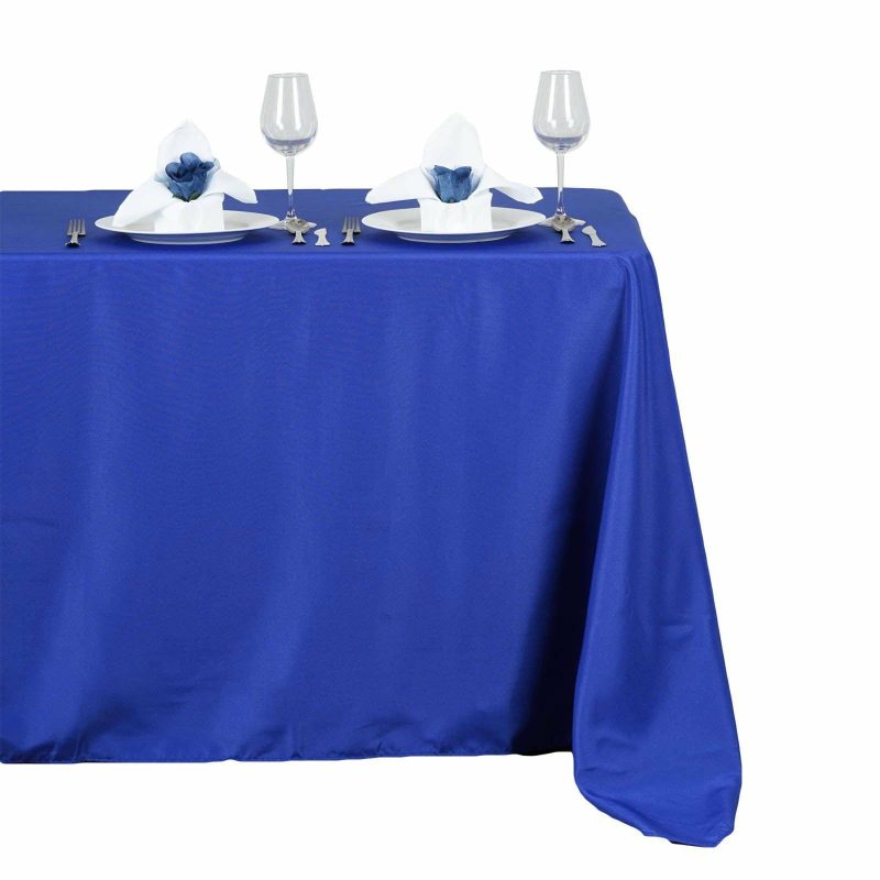 Royal Blue Seamless Polyester Rectangular Tablecloth 50″x120″  |   Polyester Polyester Polyester