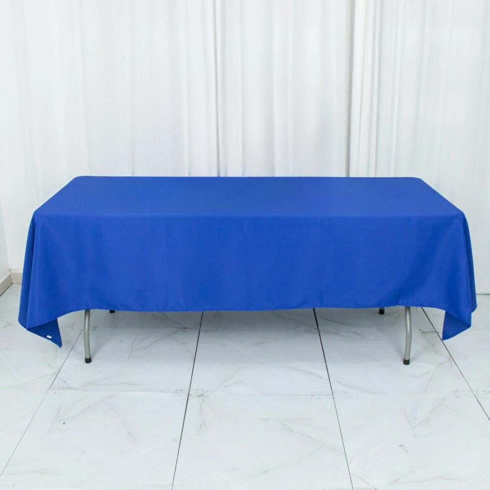 Royal Blue Seamless Premium Polyester Rectangular Tablecloth 220GSM 60″x102″  |   Polyester Polyester Polyester