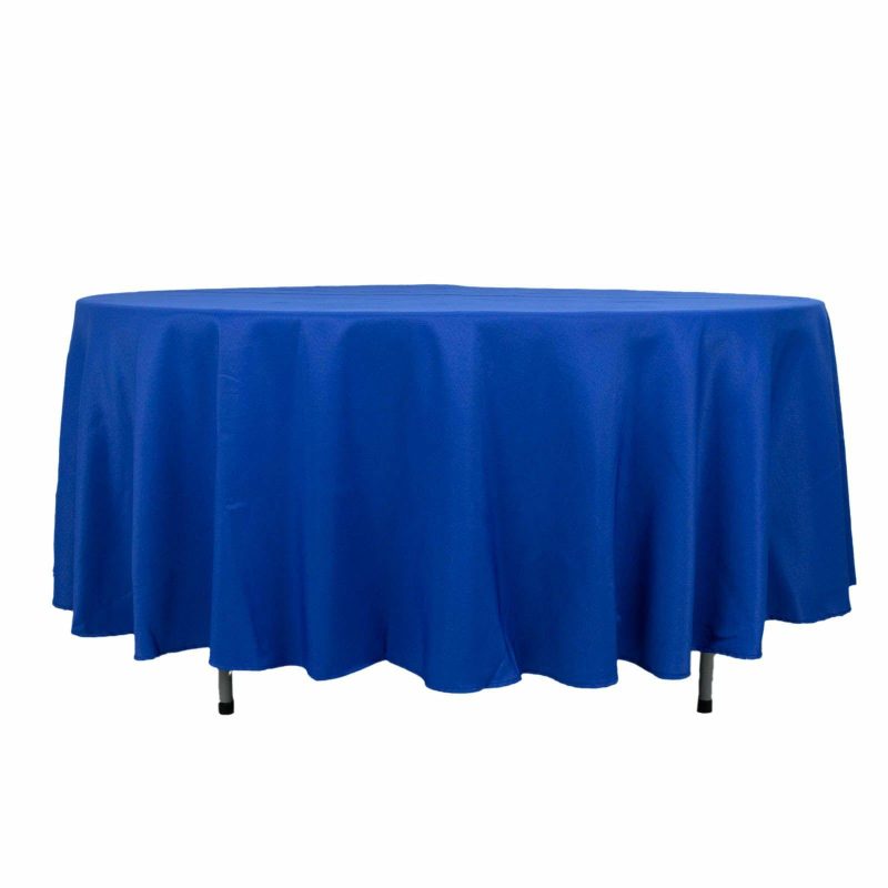 Royal Blue Seamless Premium Polyester Round Tablecloth 220GSM 108″  |   Polyester Polyester Polyester