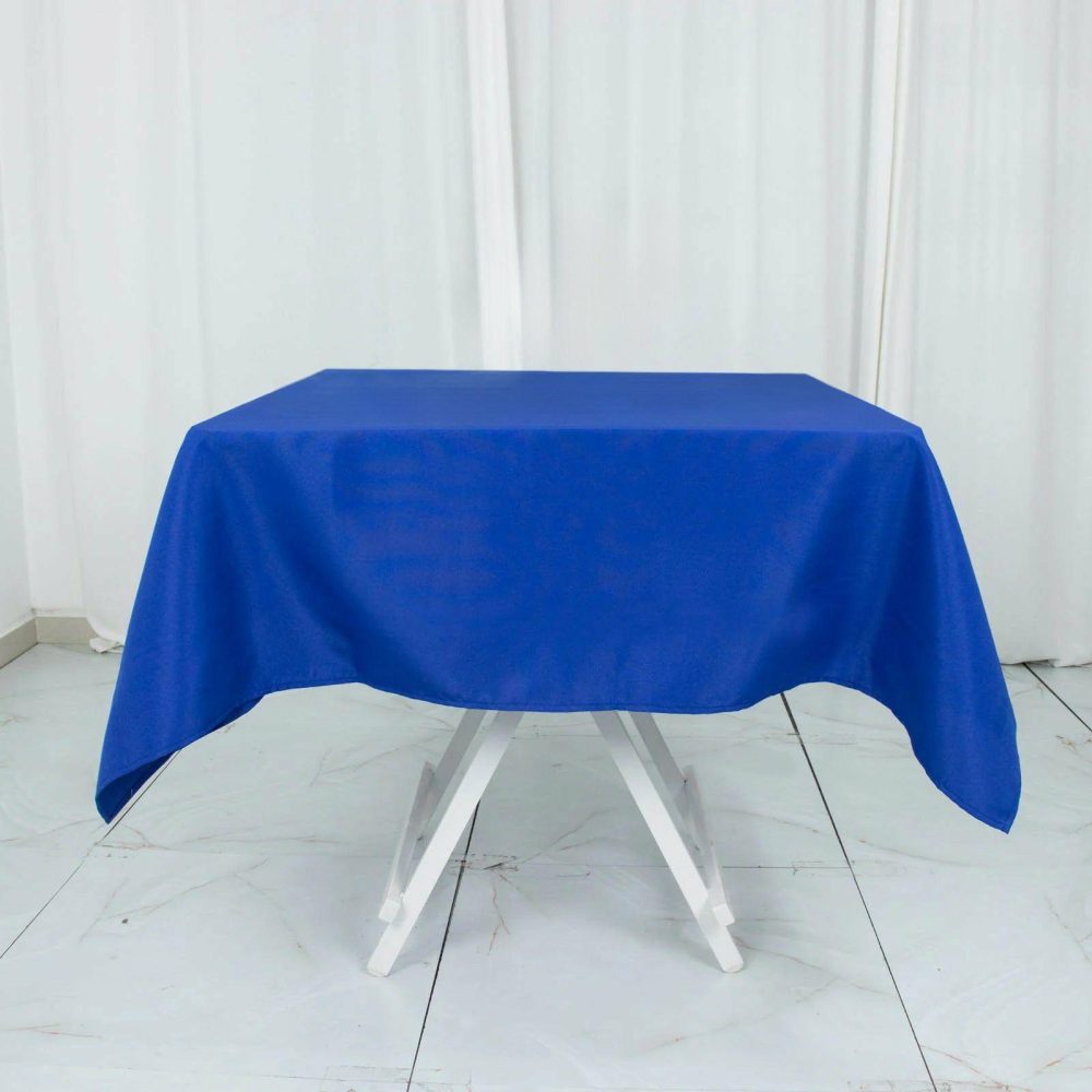 Royal Blue Seamless Premium Polyester Square Tablecloth 220 GSM 54″x54″  |   Polyester Polyester Polyester