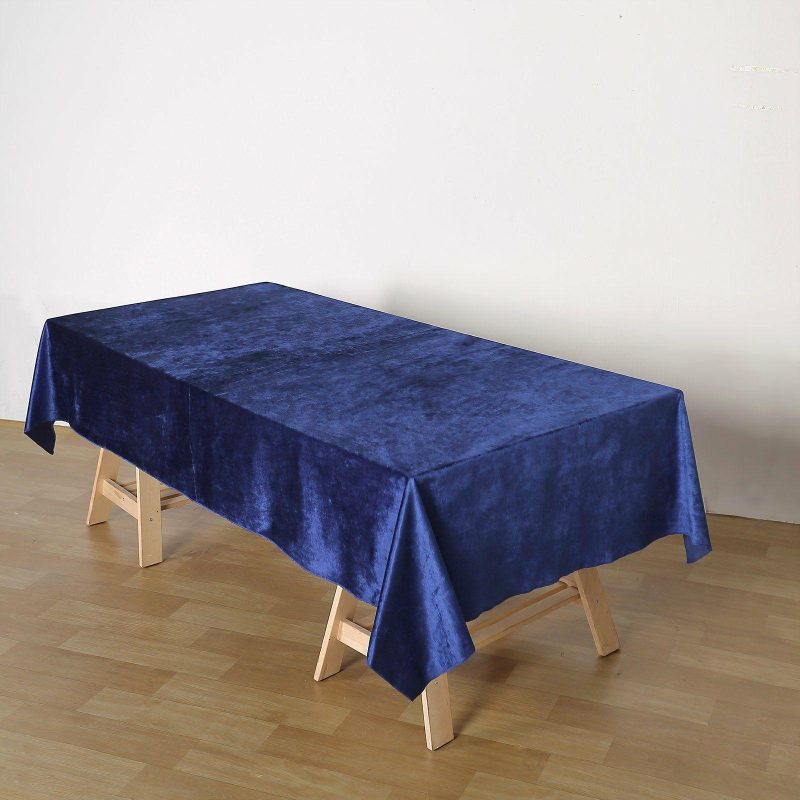 Royal Blue Seamless Premium Velvet Rectangle Tablecloth, Reusable Linen 60″x102″  |   Velvet & Flocking Tablecloths Royal blue