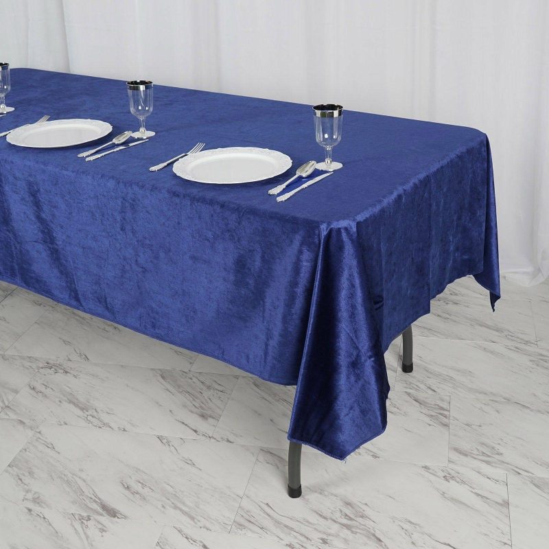 Royal Blue Seamless Premium Velvet Rectangle Tablecloth, Reusable Linen 60″x102″  |   Velvet & Flocking Tablecloths Royal blue