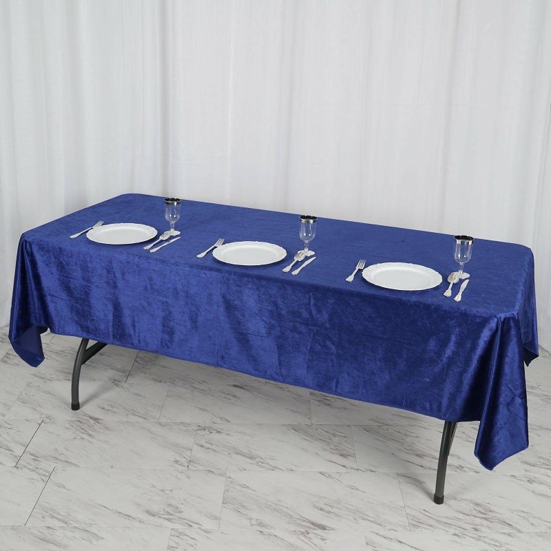 Royal Blue Seamless Premium Velvet Rectangle Tablecloth, Reusable Linen 60″x102″  |   Velvet & Flocking Tablecloths Royal blue