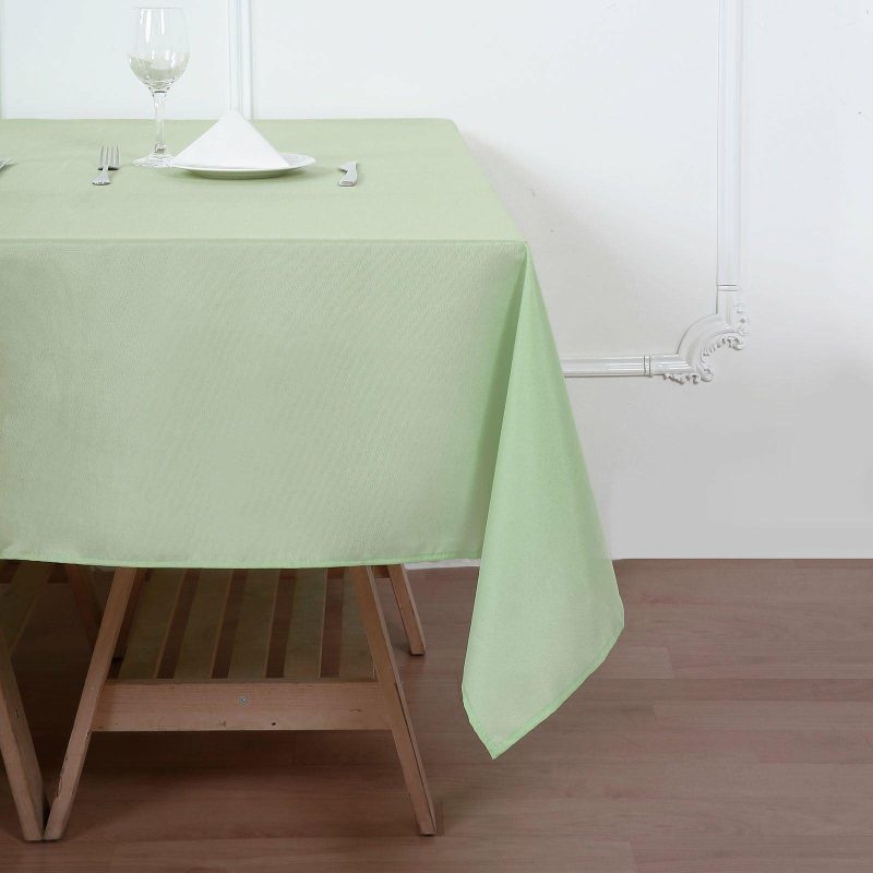 Sage Green Polyester Square Tablecloth 70″x70″  |   Polyester Polyester Polyester